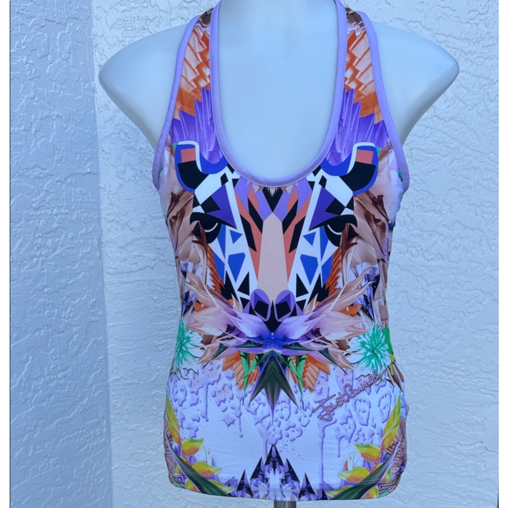 Just Cavalli Multicolor Geometric Tank Top
